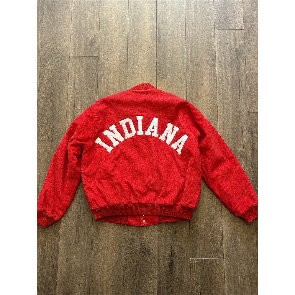 Vintage Chalk Line XL Indiana Hoosiers Corduroy‎ Spellout RARE Jacket QUILTED